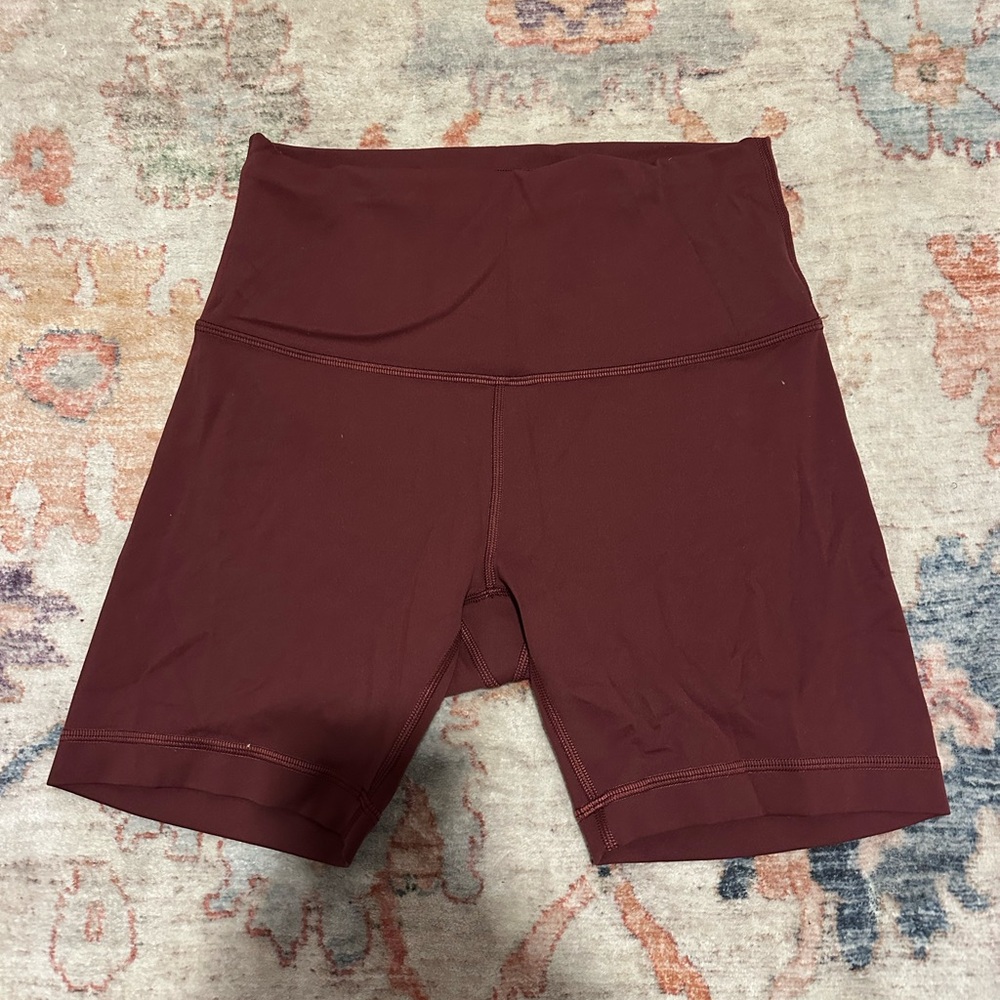 Lululemon Maroon Biker Shorts Size 6